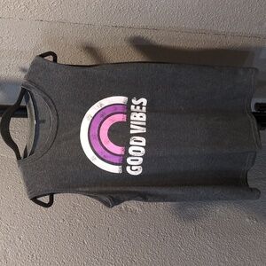 Gray Good Vibes Sleeveless T-shirt